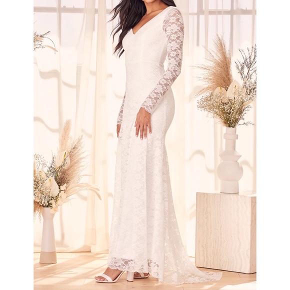lace see through wedding dress A Line 3D Flower Floral Lace See Through Sweetheart Neck Wedding Dresses  MLD004 main image 1